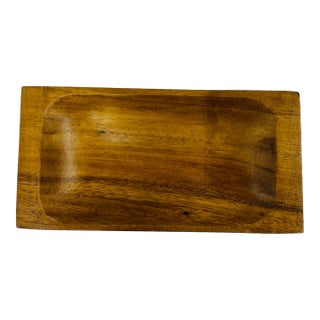 Mid Century Hand CarvedTeak Soap Dish, Sold Each - 4 Available For Sale