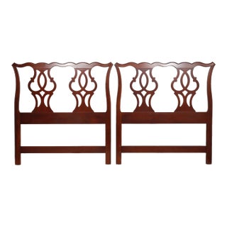 Chippendale Style Twin Headboards by Drexel - A Pair For Sale