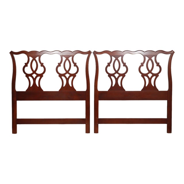 Chippendale Style Twin Headboards by Drexel - A Pair For Sale