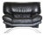 Postmodern Lounge Chair in Black Leather and Steel attributed to Nicoletti Salotti for Avanti, Italy, 1980s For Sale