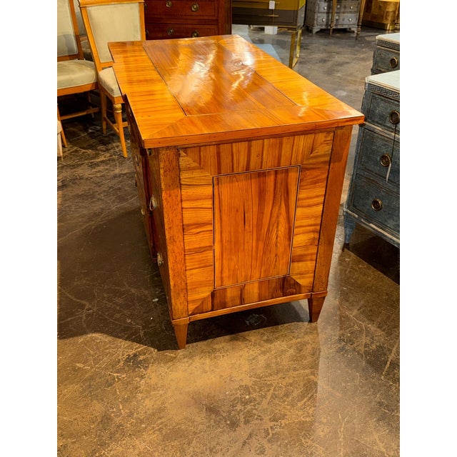 19th Century Period German Biedermeier Inlaid Walnut Commode For Sale - Image 5 of 7