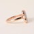 Fidia Firenze Black Enamel Heart & Diamond Ring in 18k Rose Gold, Size 5.5 For Sale - Image 4 of 4