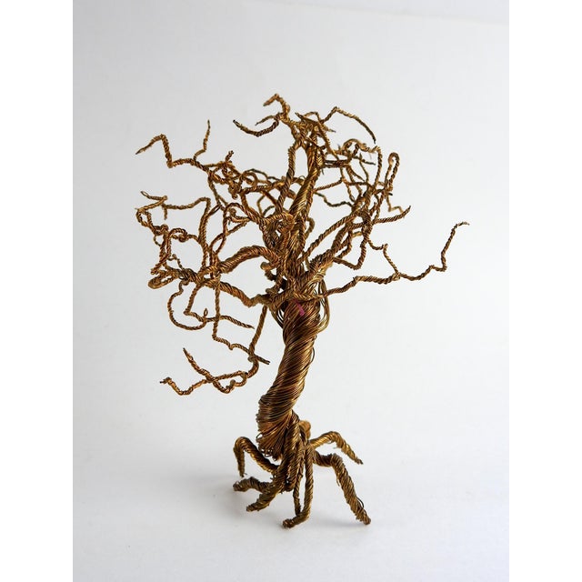 Mid 20th Century Brass Wire Tree Sculpture Chairish