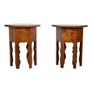 Antique Boho Arts & Crafts Side Tables /Stools/ Stands For Sale