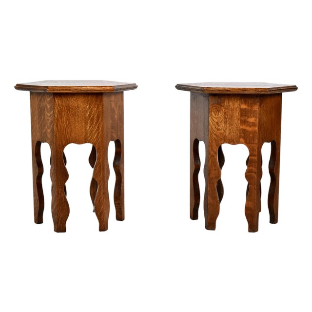 Antique Boho Arts & Crafts Side Tables /Stools/ Stands For Sale