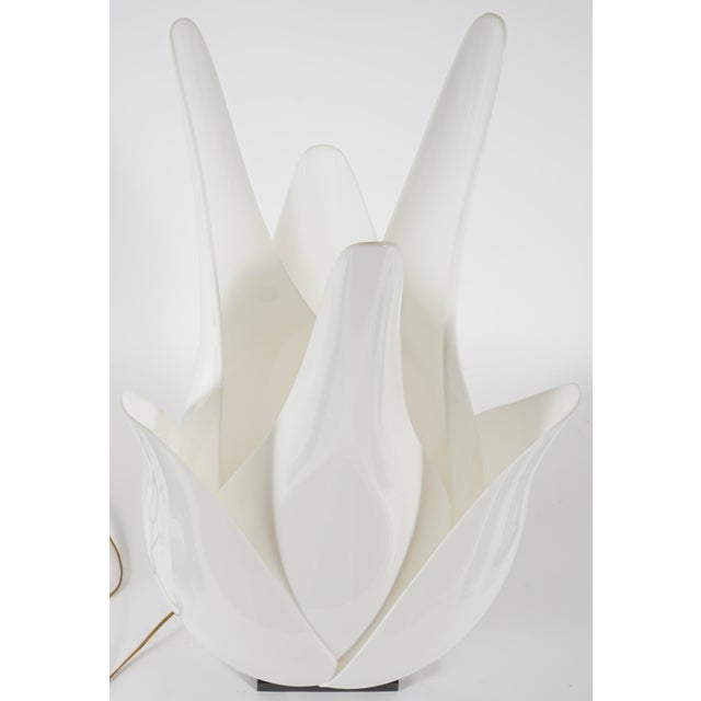 Metal Rougier Mid-Century Modern Acrylic Tulip Lamp For Sale - Image 7 of 10