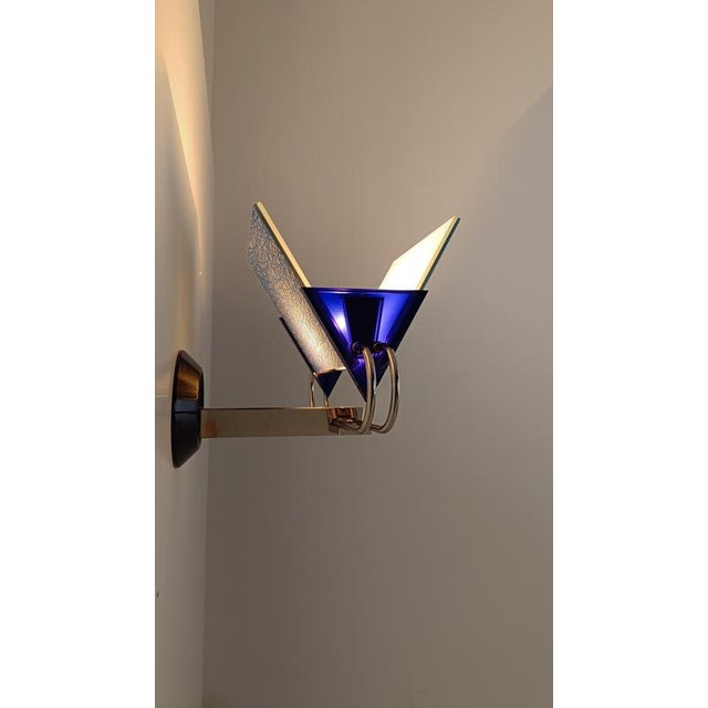 Italian Post Modern Sconce attributed to Perry A. King & S. Mirand for Arteluce, 1980s For Sale - Image 17 of 18