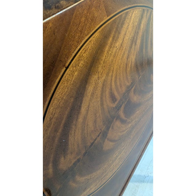 Antique Georgian Bedside Table in Mahogany with Marquetry For Sale - Image 12 of 18