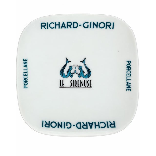 Vintage Le Sirenuse Hotel Positano Italy Richard Ginori Porcelain Ashtray Catchall Dish For Sale - Image 9 of 9