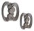 Vintage Brutalist Door Handles in Cast Aluminium, 1970s, Set of 2 For Sale