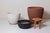 This set consists of a large brown, a medium white, and a small black thumbpot by Fresno, California based Artist Stan...