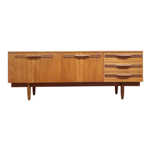 Mid Century Modern Vintage Teak Sideboard Credenza in the Style of Stonehill Danish Style For Sale