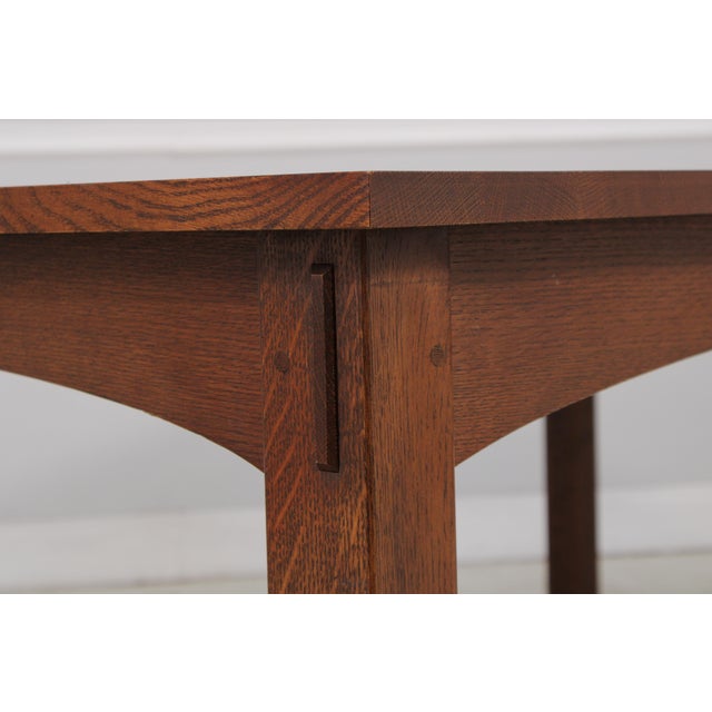 Wood Stickley Harvey Ellis Arts & Crafts Dining Room Table For Sale - Image 7 of 18