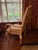 Traditional Century Furniture Ladderback Arm Accent Chair in Distressed Ivory Finish, With Custom Upholstered Contrast Fabric and Decorative Welt Details. For Sale - Image 3 of 9
