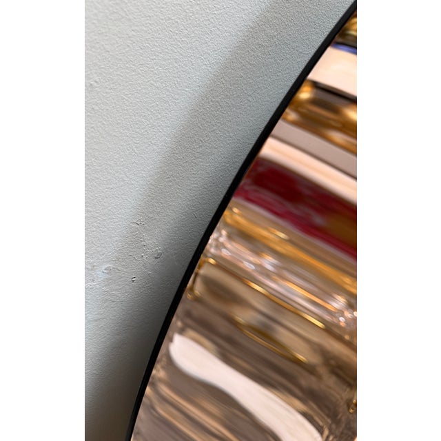 Rose Rose Gold Convex Mirror, 1970s For Sale - Image 8 of 8