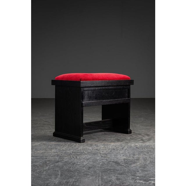 1920s The Hague School Pander Stool by Hendrik Wouda, 1920s For Sale - Image 5 of 15