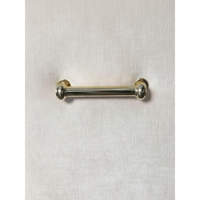 Cream Set of 6 Anthropologie Ellory Dining Chairs — Velvet, Brass Legs For Sale - Image 8 of 11