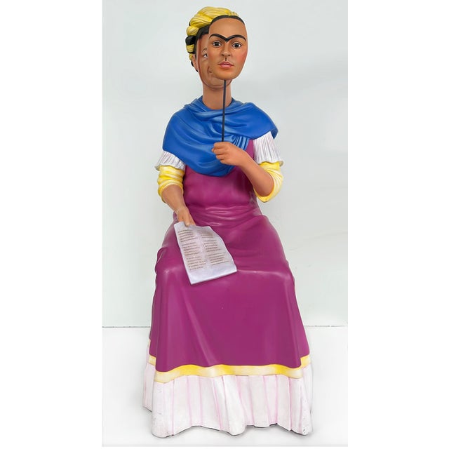 Sergio Bustamante 1990s Sergio Bustamante 'Homenage a Frida Kahlo', Rare Life-Size Sculpture 15/25 For Sale - Image 4 of 17