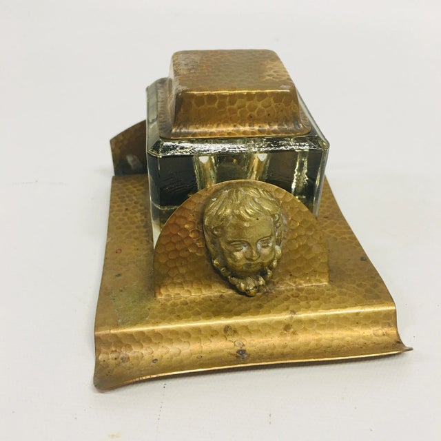 1900s Victorian Bronze Cherub Inkwell For Sale In Boston - Image 6 of 6
