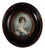 Empire Style Tondo Miniature Gouache Portrait of a Woman, 1800s For Sale