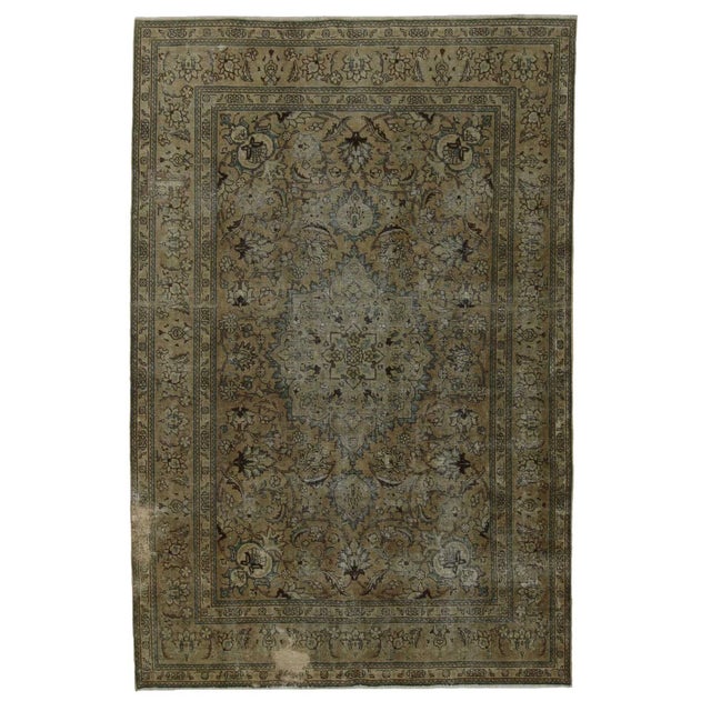 Vintage Hand-Knotted Middle Eastern Rug with Ornaments For Sale - Image 6 of 6