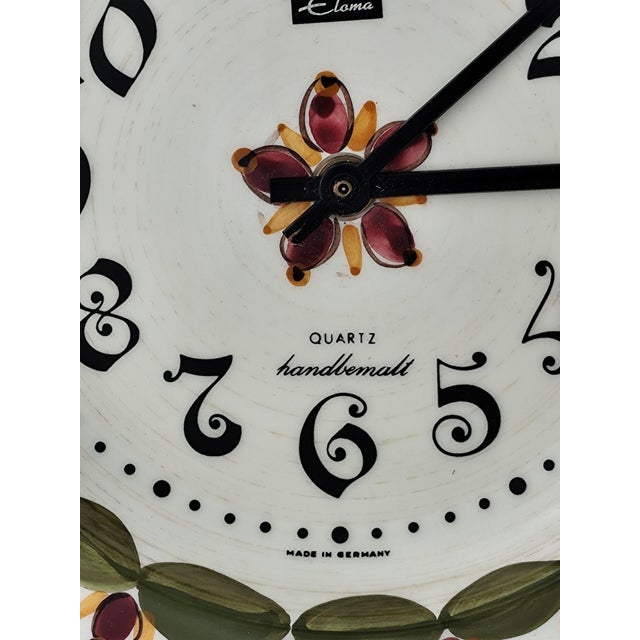 Vintage Eloma Quartz Watch 1970s Hand-painted Made in Germany This piece has an attribution mark, I am sure that it is...
