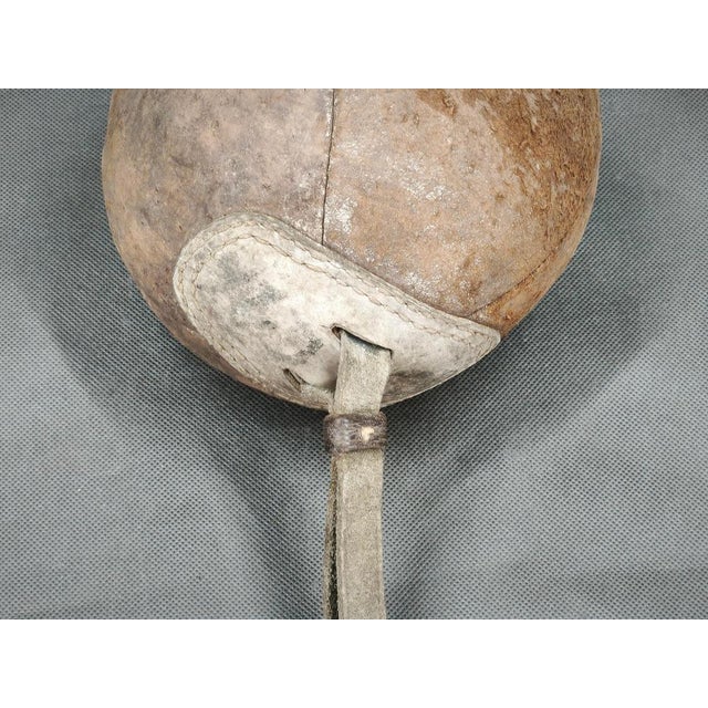 Gold Leather Boxing Gloves and Punching Ball, Czechoslovakia, 1940s, Set of 3 For Sale - Image 8 of 10