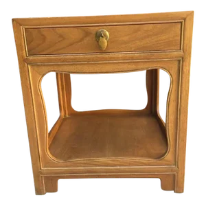 Mid-Century Michael Taylor for Baker "Far East" Chinoiserie Nightstand or End Table