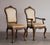 French Set of 12 Karges Louis XV Carved Dining Chairs in Napoleonic Bee Silk, 1960's For Sale - Image 3 of 14