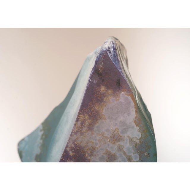 Vintage Tony Evans Modernist Freeform Glacier Vase For Sale - Image 15 of 17