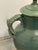 Antique French Country Glazed Terracotta Lamp With Woven Shade For Sale - Image 4 of 4