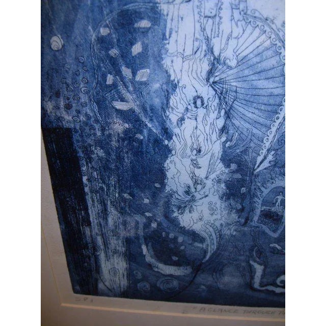 1977 NY "A Glance Through the Window" Lithograph For Sale - Image 4 of 9