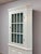 Antique Painted White Corner China Cabinet Pane Glass Door 1800s Display Cabinet For Sale In Tampa - Image 6 of 18
