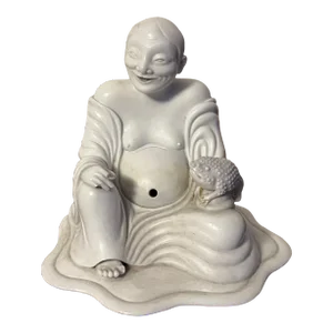 Antique 18th Century Chinese Blanc De Chine Figure of an Immortal