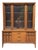 Mid 20th Century Walnut Hutch China Cabinet With Rosewood Pulls in Style of Kent Coffey Perspecta For Sale