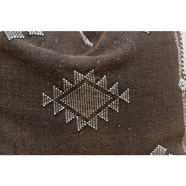 1990s Pair of Desert Ember Silk Rug Pillows For Sale - Image 5 of 8