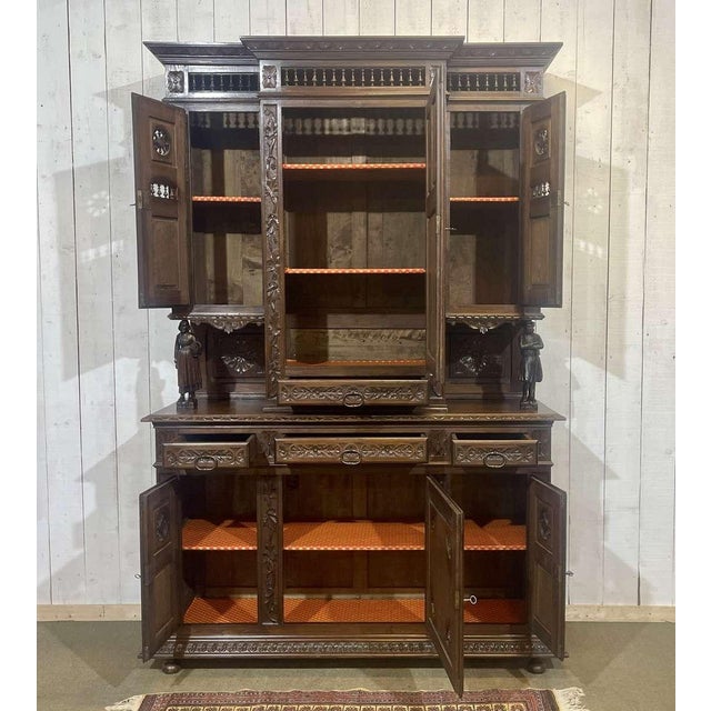 Early 20th Century Breton Two-Part Buffet in Chestnut Wood For Sale - Image 10 of 18