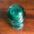 Antique Brookfield Glass Company CD 145 Beehive Aqua Blue Glass Insulator For Sale - Image 4 of 6