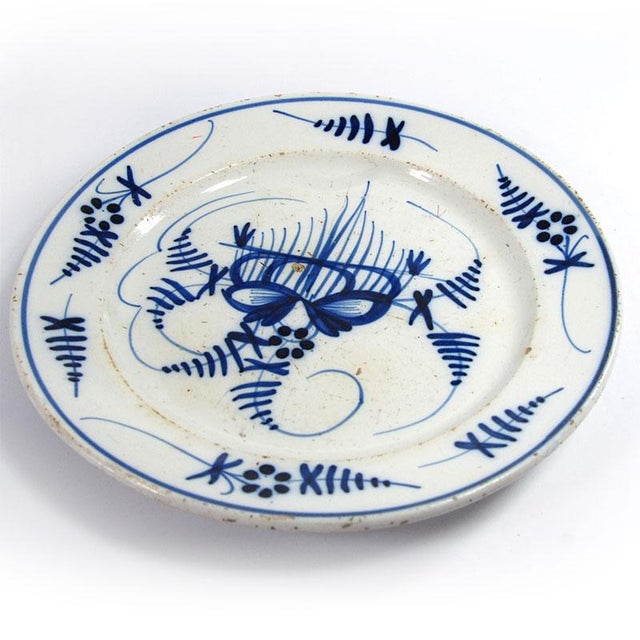 20th Century French Hand-Painted Kobalt Plate from St. Clemente, in Very Good conditions. Designed 1890 to 1919