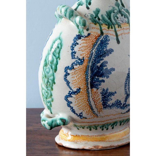 Blue Blue & Green Bottle from Nevers Faience, 1750s For Sale - Image 8 of 11