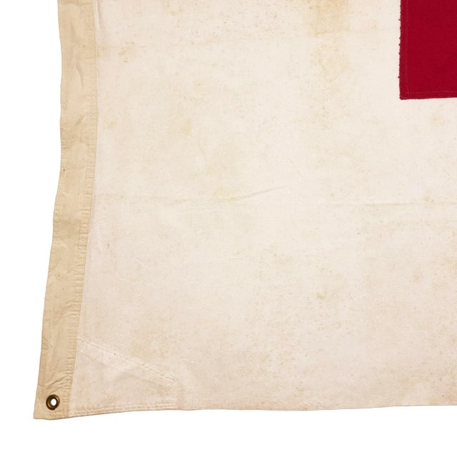 Large Vintage Cotton Sewn Red Cross Flag Chairish