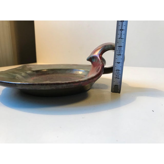 Art Deco Danish Ceramic Ashtray by Niels Peter Nielsen for Dagnæs, 1940s For Sale - Image 6 of 9