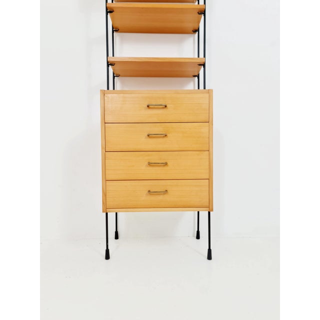 Mid-Century Modern Shelving Unit in Ash Wood by Hilker for Omnia, Germany, 1960s For Sale - Image 16 of 18
