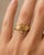Metal Art Nouveau–Inspired Citrine and Pearl Botanical Ring in 14k Gold, Size 7.5 For Sale - Image 7 of 7