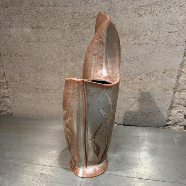 French Mid-Century Biomorphic Vallauris Ceramic Vase Dove For Sale - Image 3 of 12