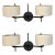 Baker Modern Dark Bronze Finished Wall Sconces Pair For Sale