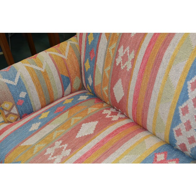 Sundance Kilim Wool Colorful Southwest Loveseat / Sofa Entry Bench Seat For Sale - Image 9 of 14