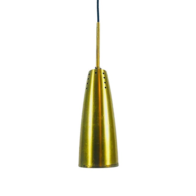 Mid-Century German Brass Pendant Lamp, 1950s For Sale