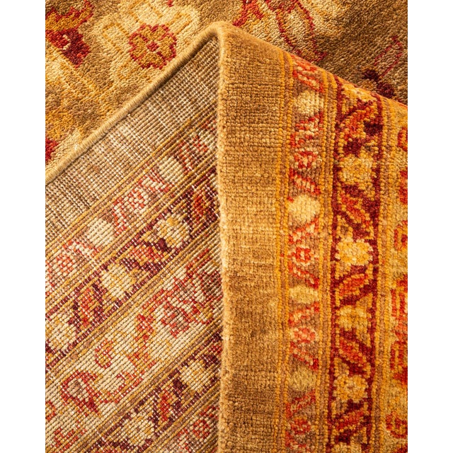 Eclectic, One-of-a-Kind Hand-Knotted Area Rug - Yellow, 12' 0" x 17' 1" For Sale In New York - Image 6 of 8