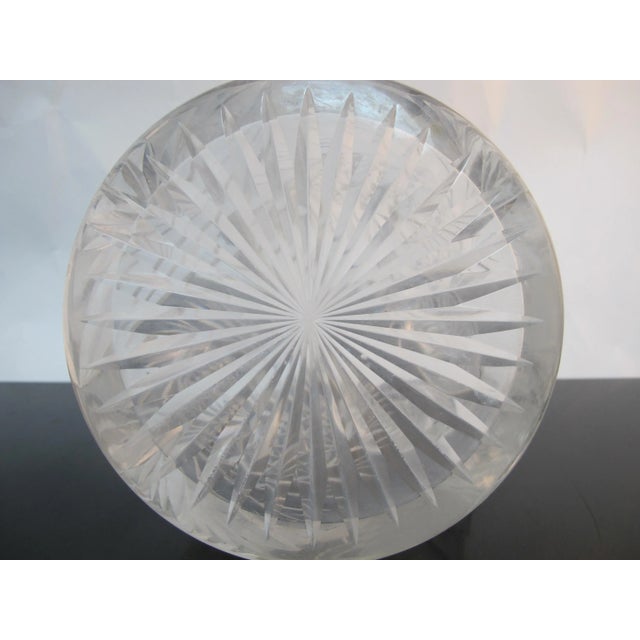 Glass American Brilliant Period Clear Cut Glass Water Pitcher Carafe For Sale - Image 7 of 8